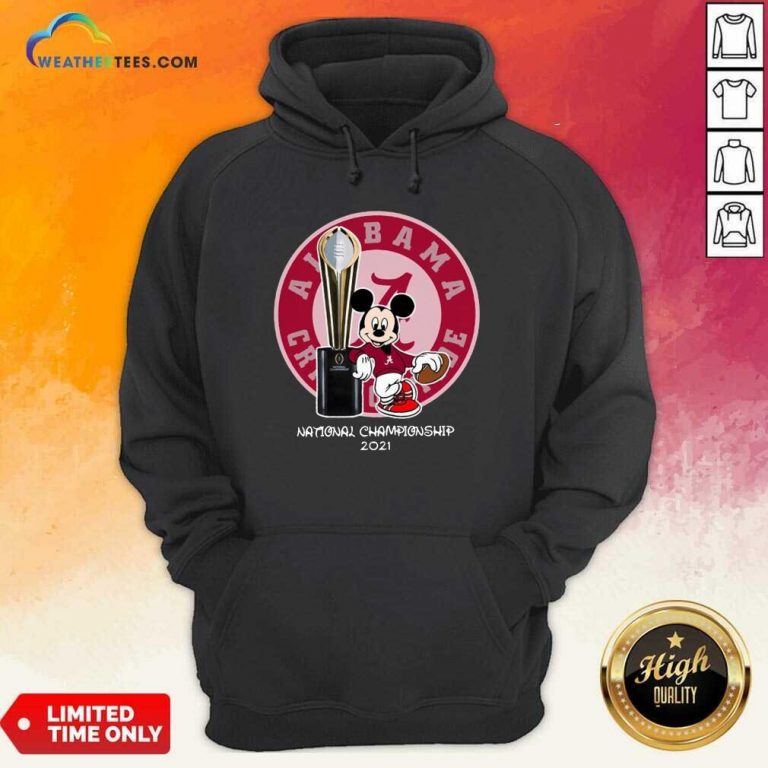 Mickey Mouse Alabama Crimson Tide National Championship 2021 Hoodie - Design By Weathertees.com