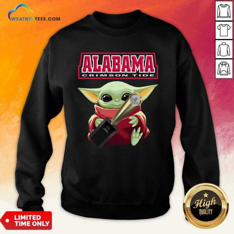 Baby Yoda Alabama Crimson Tide Sweatshirt - Design By Weathertees.com