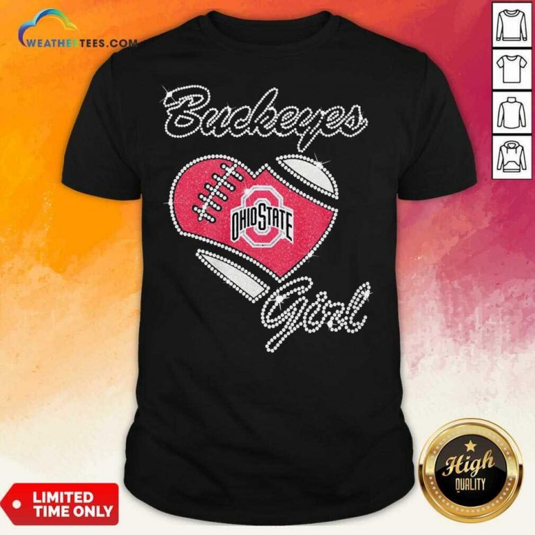 Diamond Ohio State Buckeyes Girl Heart Shirt - Design By Weathertees.com