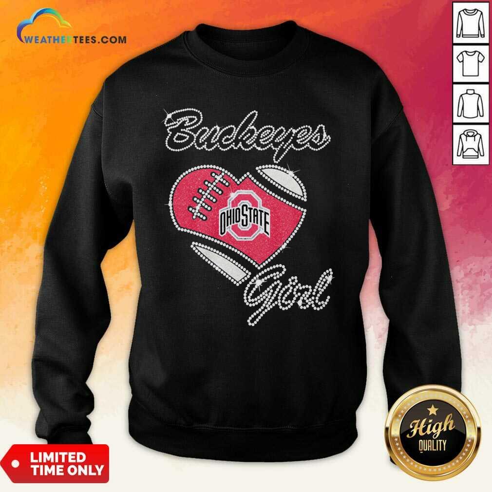 Diamond Ohio State Buckeyes Girl Heart Sweatshirt - Design By Weathertees.com