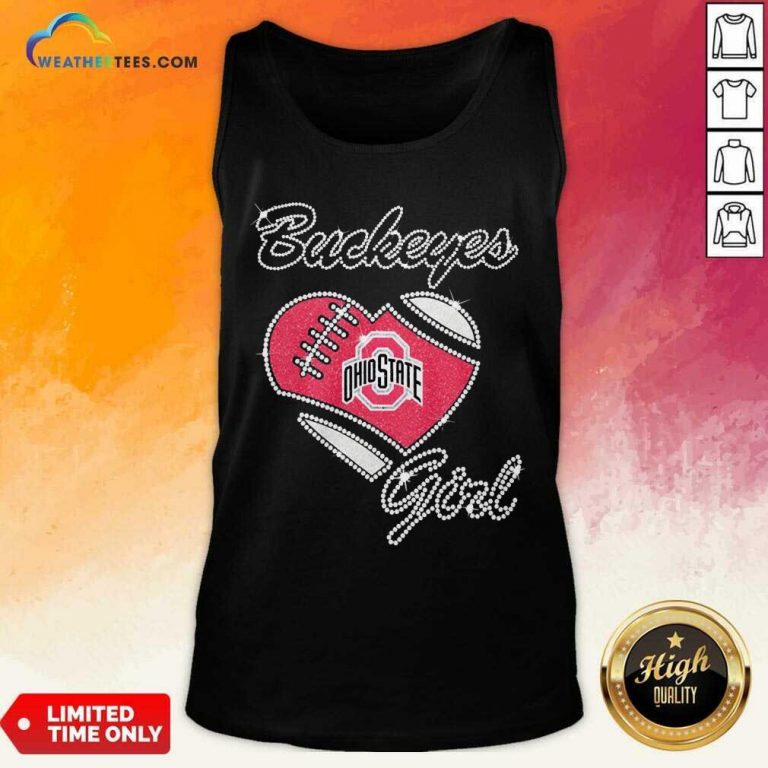 Diamond Ohio State Buckeyes Girl Heart Tank Top - Design By Weathertees.com
