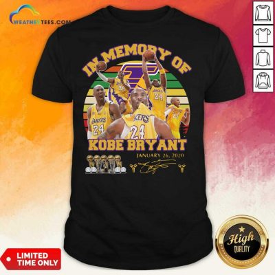 In Memory Of Kobe Bryant 24 January 26 2020 Vintage Shirt - Design By Weathertees.com