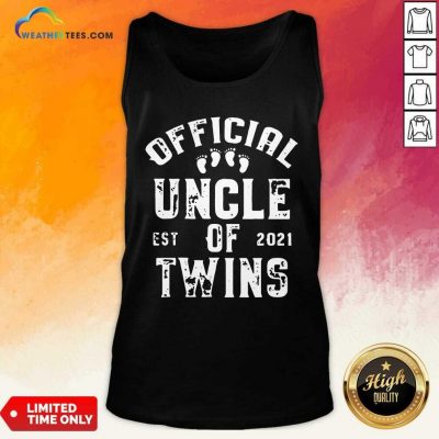 Uncle Of Twins Est 2021 Fathers Day Tank Top - Design By Weathertees.com