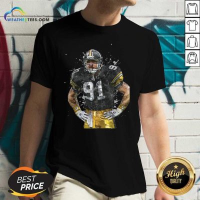 Pittsburgh Steelers Football Player 91 Nfl Playoffs V-neck - Design By Weathertees.com