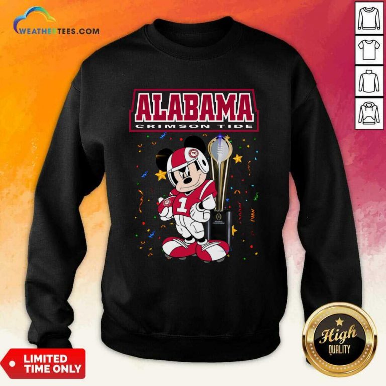 Alabama Crimson Tide Mickey Mouse Sweatshirt - Design By Weathertees.com