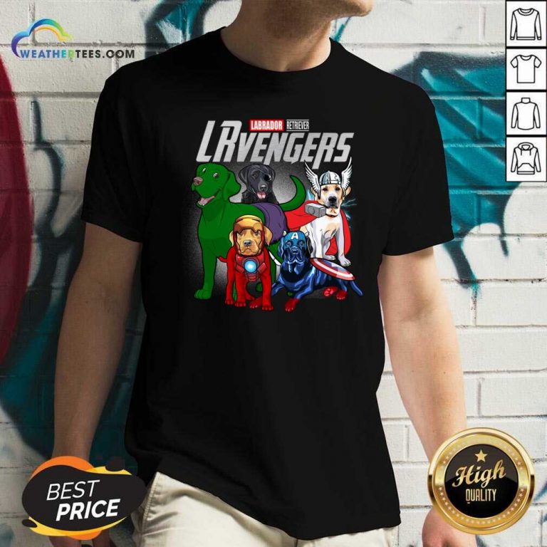 Labrador Retriever Marvel Avengers LRvengers V-neck - Design By Weathertees.com