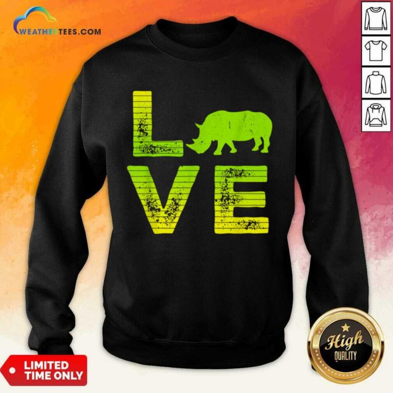Awesome I Love Rhinos Boy And Girl 1 Sweatshirt
