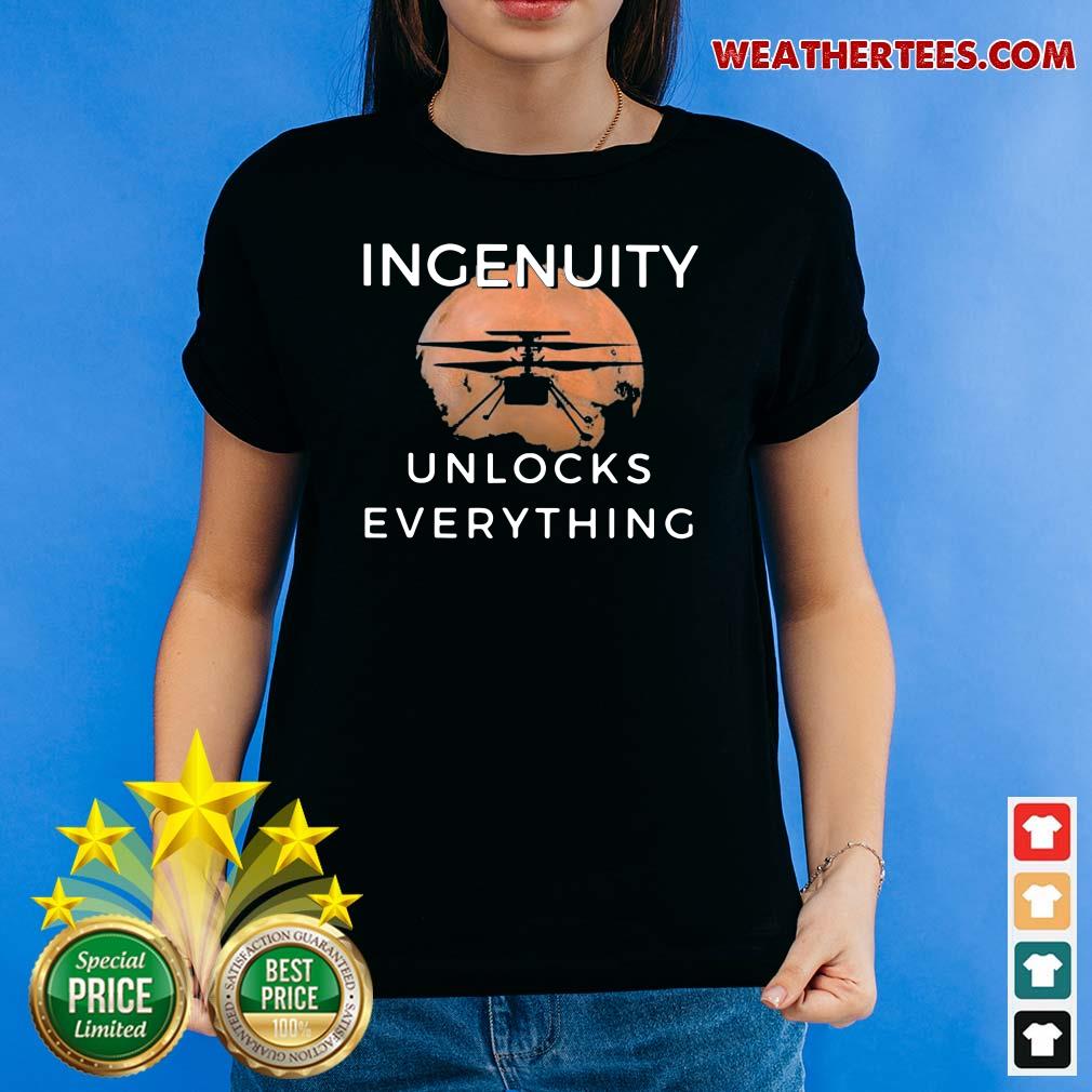 Cool 11 Ingenuity Unlocks Everything Ladies-tee - Design by Weathertee.com