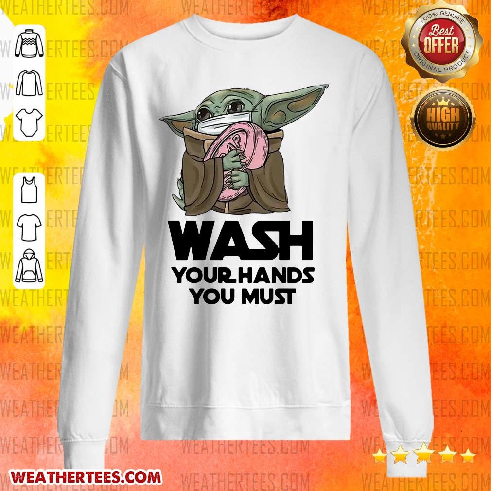 Cute 77 Baby Yoda Wash Hands Sweater - Design by Weathertee.com