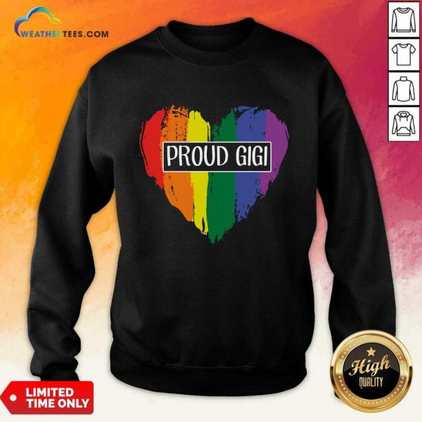 Delighted Proud GiGi Rainbow Heart 2 Sweatshirt