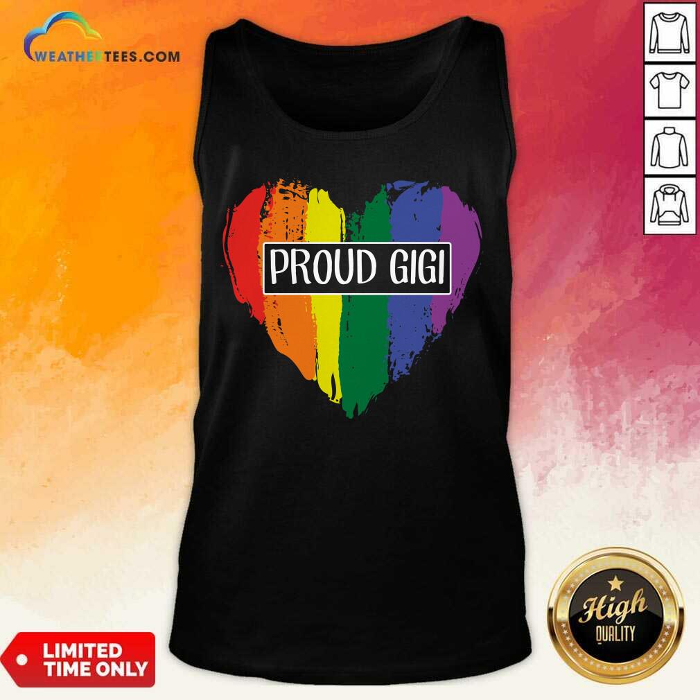 Delighted Proud GiGi Rainbow Heart 2 Tank Top