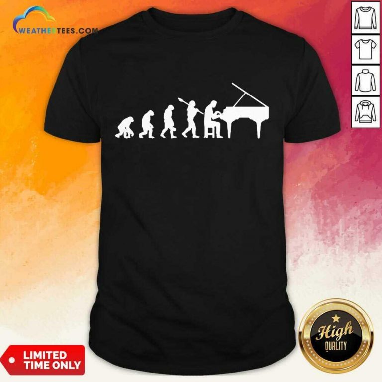 Excited Evolution Pianist Musician 2 Shirt