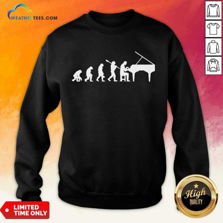 Excited Evolution Pianist Musician 2 Sweatshirt