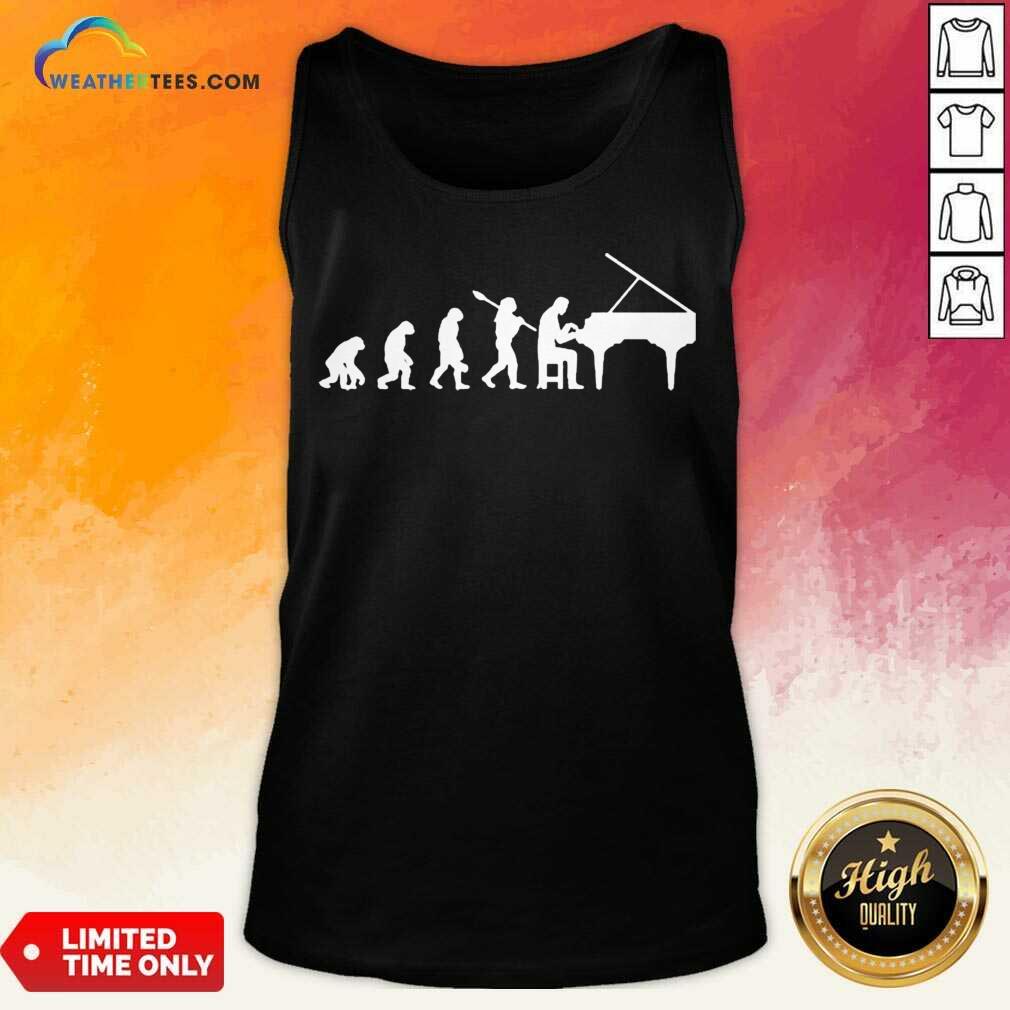 Excited Evolution Pianist Musician 2 Tank Top
