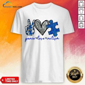 Great Diamond Peace Love Autism 5 Shirt