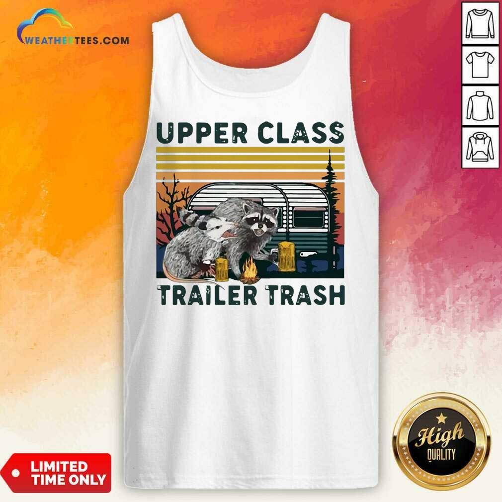 Official Raccoons And Opossums Upper Class Trailer Trash Vintage Tank Top