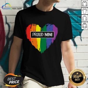 Wonderful Proud Mimi Rainbow Heart 6 V-neck