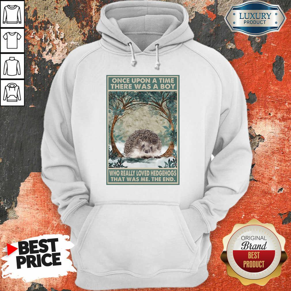 Funny Hedgehog Once Upon A Time Boy Vertical Poster Hoodie