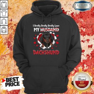 Happy I Really Love My Husband Dog Dachshund Hoodie