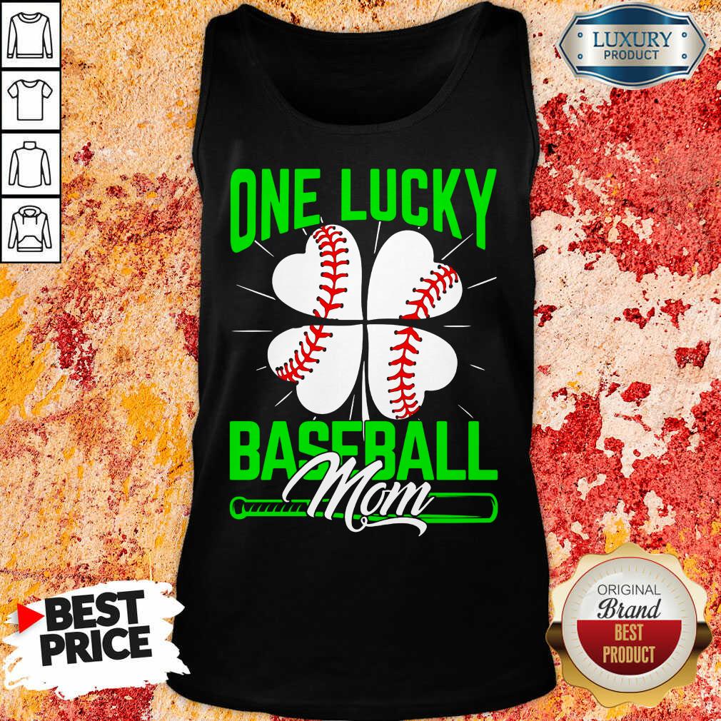 Top One Lucky Baseball Mom Tank Top