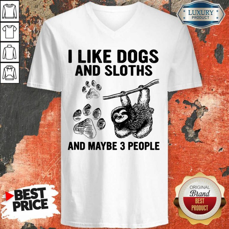 I Like Dogs And Sloths V-neck