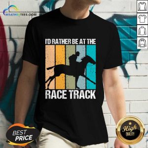 I'd Rather Be At The Race Track Vintage V-neck