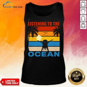 Listening To The Ocean Sunbathing On A Tropical Beach Vintage Tank Top