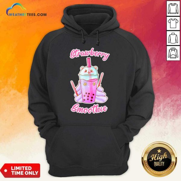 Strawberry Smoothie Kawaii Watercolor Hoodie