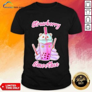 Strawberry Smoothie Kawaii Watercolor V-neck