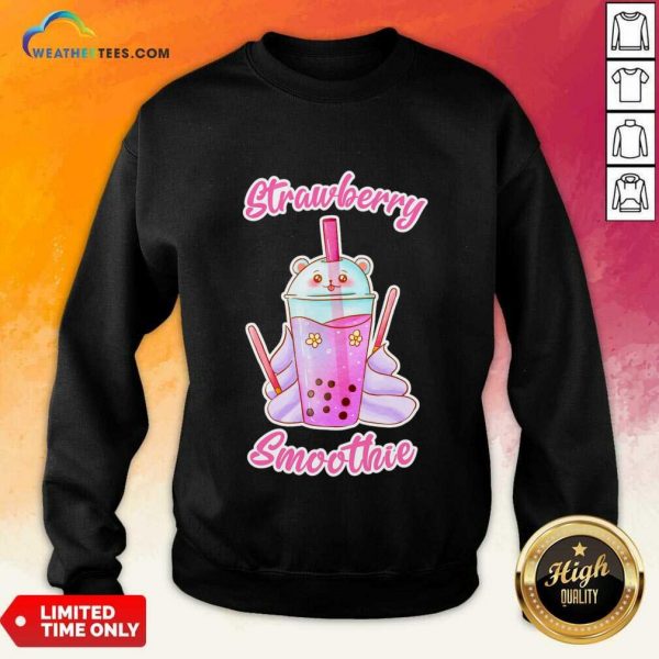 Strawberry Smoothie Kawaii Watercolor Sweatshirt