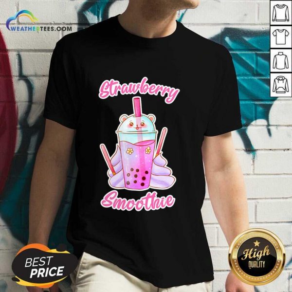 Strawberry Smoothie Kawaii Watercolor Shirt