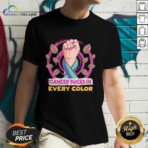 Cancer Sucks In Every Color V-neck