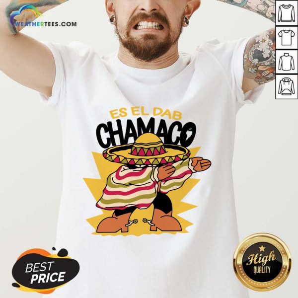 Diseño De Camiseta De Poncho Mexicano Dabbing Chamaco V-neck