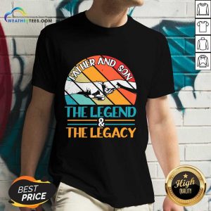 Father And Son The Legend And The Legacy Vintage V-neck