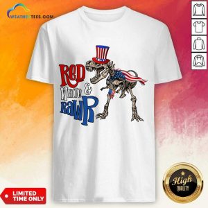 Red White And Rawr American Flag Shirt