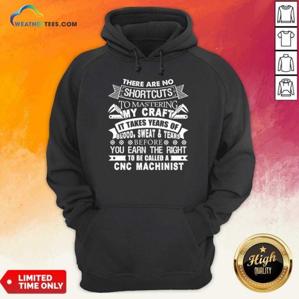 Shortcuts To Mastering My Craft It Takes Year Of Blood Sweat & Tears Hoodie