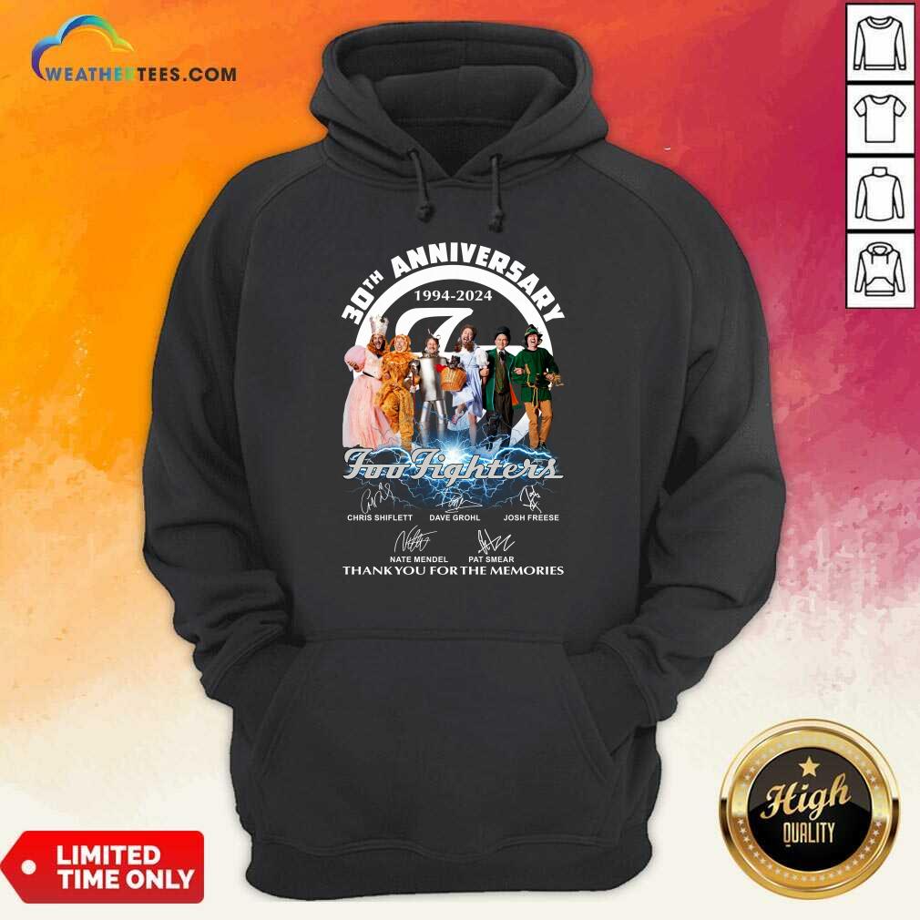 30th Anniversary 1994-2024 Foo Fighters Thank You For The Memories Hoodie