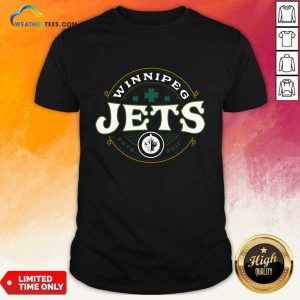Winnipeg Jets Black St. Patrick's Day Lucky T-shirt