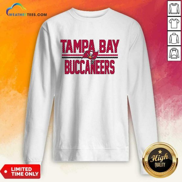 White Tampa Bay Buccaneers Mesh Team Graphic Sweatshirt
