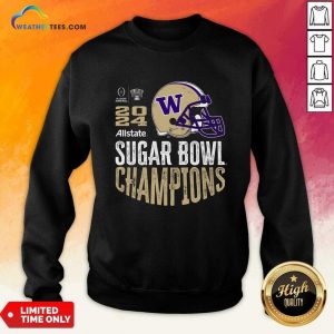 Washington Huskies 2024 Sugar Bowl Champions Purple Helmet Sweatshirt