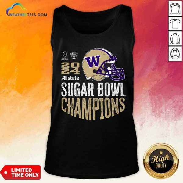 Washington Huskies 2024 Sugar Bowl Champions Purple Helmet Tank-top