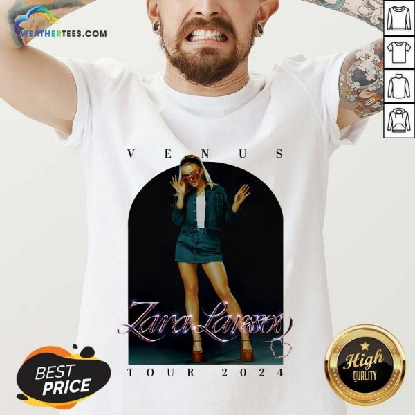 Zara Larsson Uk Eu 2024 Ecru Venus Tour V-neck