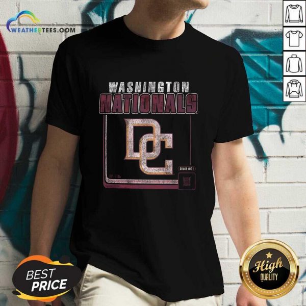 Washington Nationals Cooperstown Collection Borderline Franklin V-neck