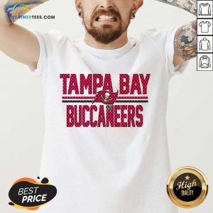 White Tampa Bay Buccaneers Mesh Team Graphic V-neck