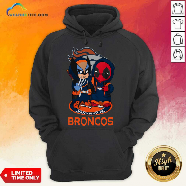 Denver Broncos Marvel Wolverine Deadpool True Friends Hoodie