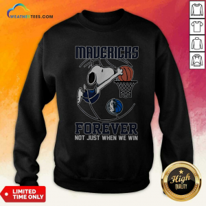 Dallas Mavericks Snoopy Plays Basketball Forever Not Just When We Win Sweatshirt