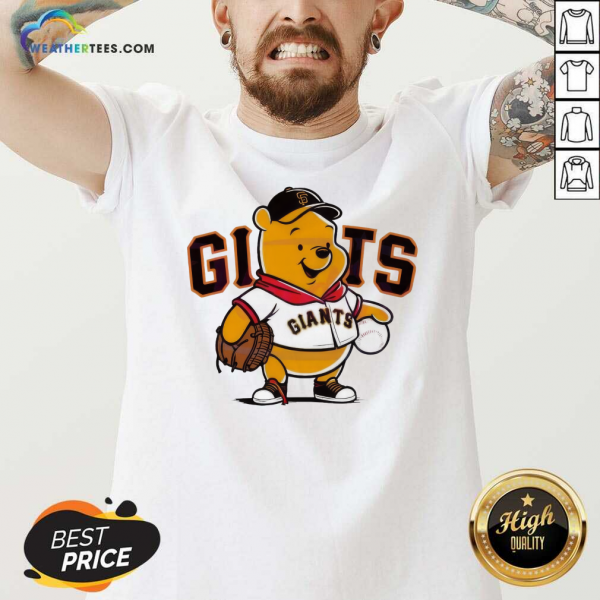 Winnie The Pooh San Francisco Giants Baseball V-neck