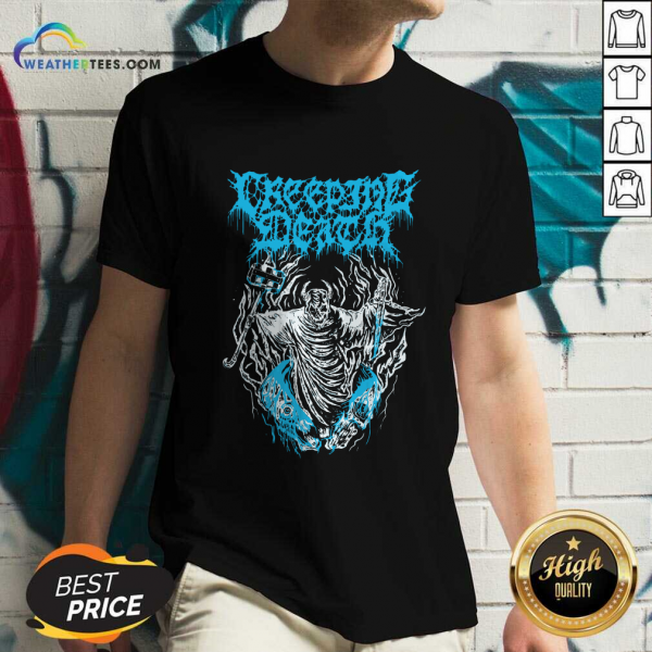 Creeping Death Demon Bloody Skull V-neck