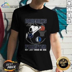 Dallas Mavericks Snoopy Plays Basketball Forever Not Just When We Win V-neck