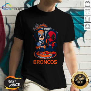 Denver Broncos Marvel Wolverine Deadpool True Friends V-neck